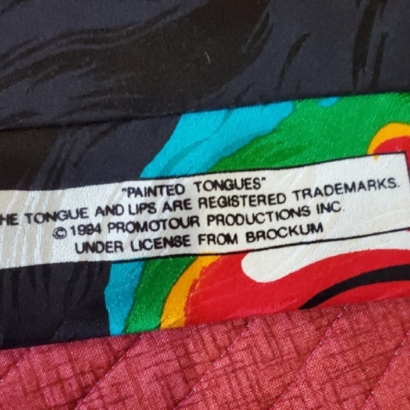 PAINTED TONGUES "Rare" Rolling STONES SILK TIE VINTAGE 1994 - Picture 3 of 8